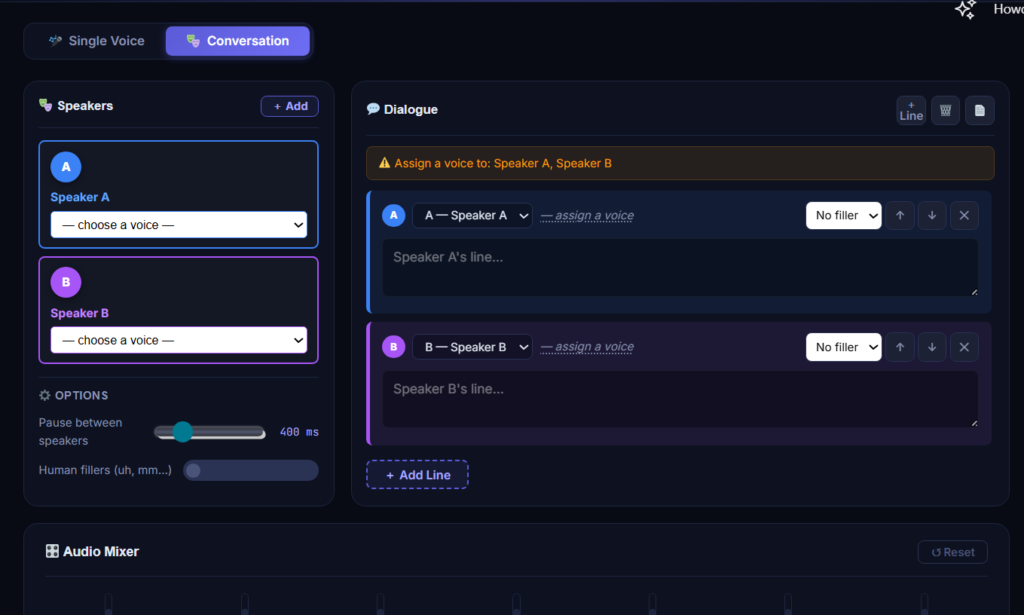 TTS interface