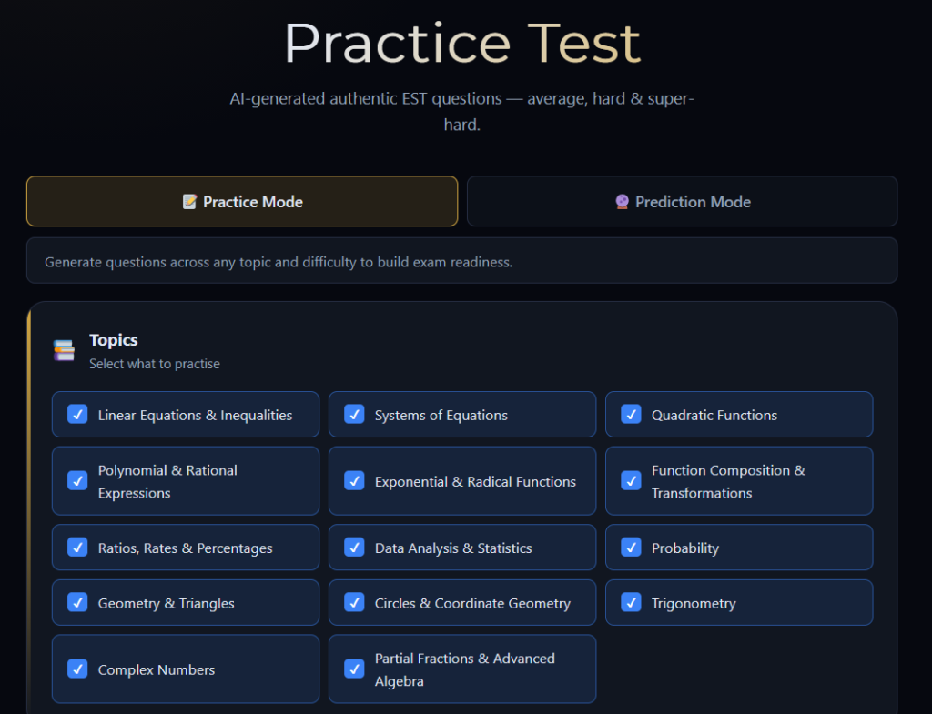 EST Math Teacher Tool
